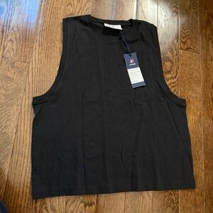 Fila Black Embroidered Logo Tank Top- Size M